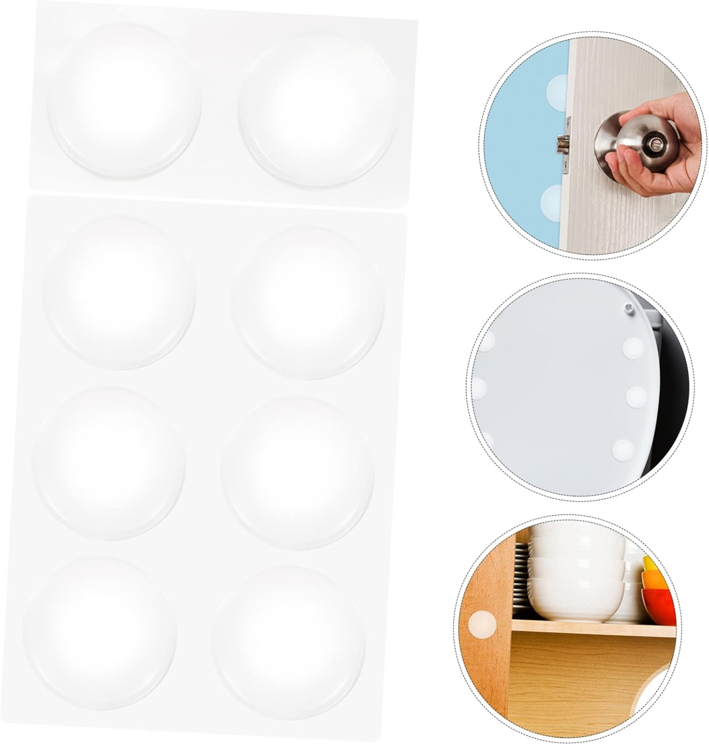 32 Pcs Door Handle Bumper Magnetic Door Stop Wall Door Stopper Clear Door Stopper Adhesive Silicone Door Stopper Door Bumper Silicone Bumpers Door Sticker Washable Soft Silicone Pu (transparentx2