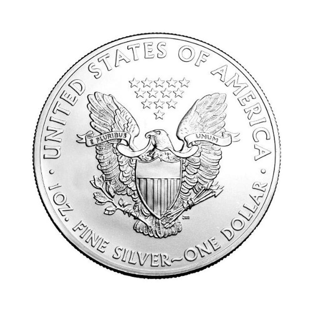 1986-2021 (Random Year) 1 oz American Silver Eagle Coin (Type 1) Brilliant Uncirculated with Certificate of Authenticity $1 Seller BU