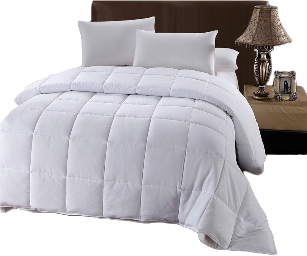 Royal Hotel Bedding Luxury Bamboo-Derived Viscose Duvet Cover Set with Down Alternative Comforter, 4PC Cal-King Size, 100% Viscose from Bamboo, Cooling, Silky Soft, Breathable, Hotel Collection White