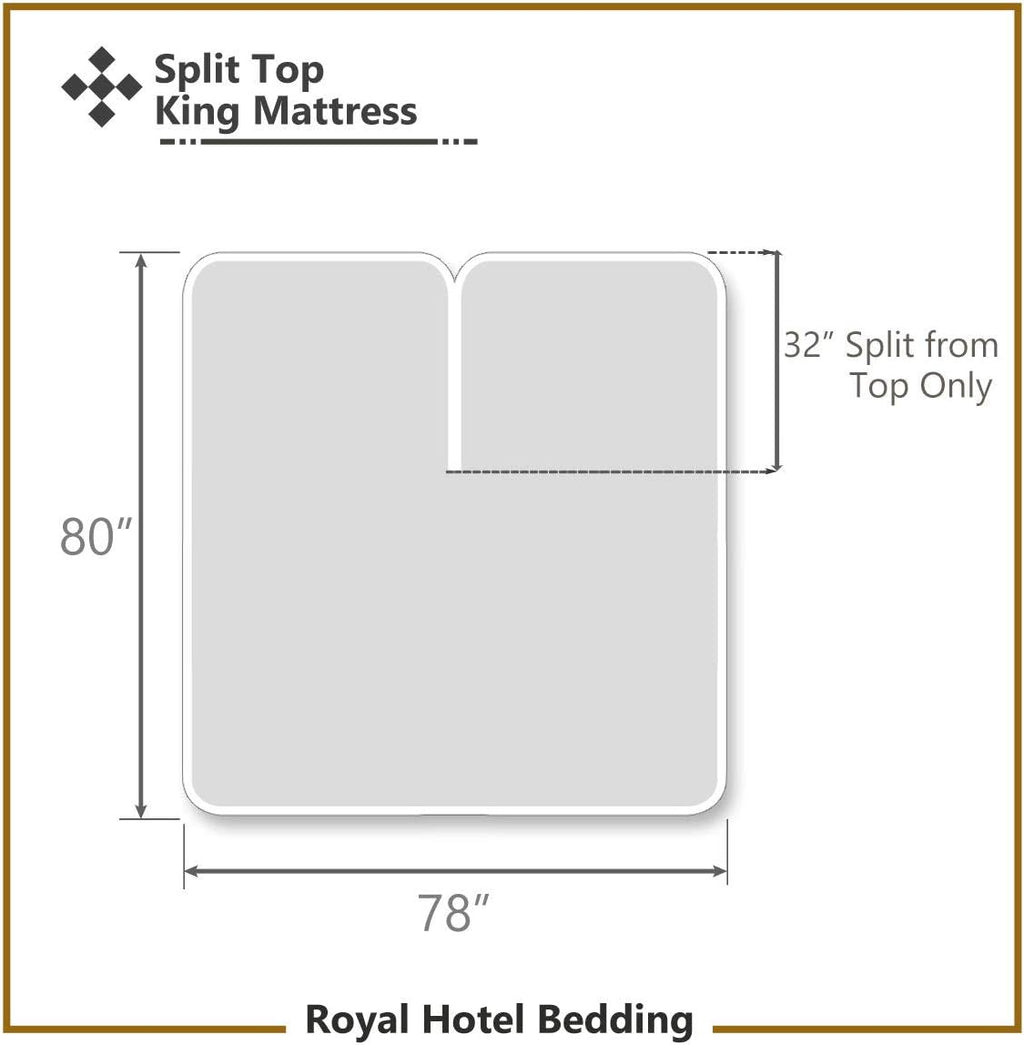 Royal Bedding Viscose Made from Bamboo Sheets, Silky Soft and Naturally Pure Fabric, 100% Woven Sheets for Cooling Sleep, 4PC Set, Top Split-King Size, Ivory