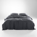 Olive + Crate Tencel King Duvet Cover Set - Hypoallergenic, Cooling Lyocell, Eucalyptus Duvet Cover for Hot Sleepers with Two Pillowcases - Charcoal 3-Piece