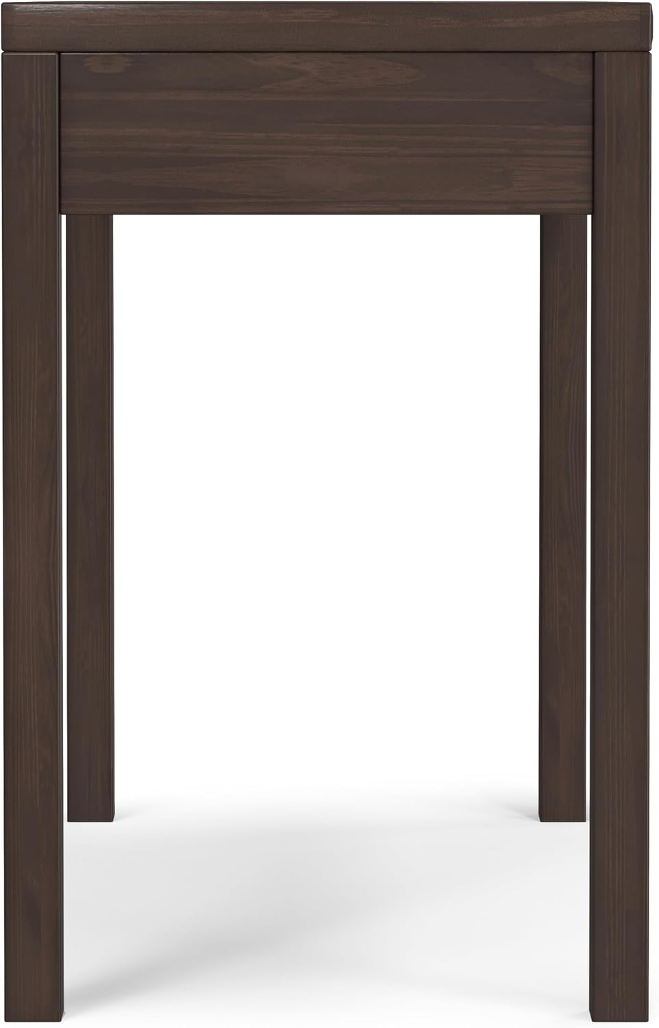 SIMPLIHOME Hollander Small Desk - 38 Inch Wide Solid Wood Writing Desk in Warm Walnut Brown, Contemporary Home Office Computer Table for Study or Compact Space with Flip-Down Keyboard Tray