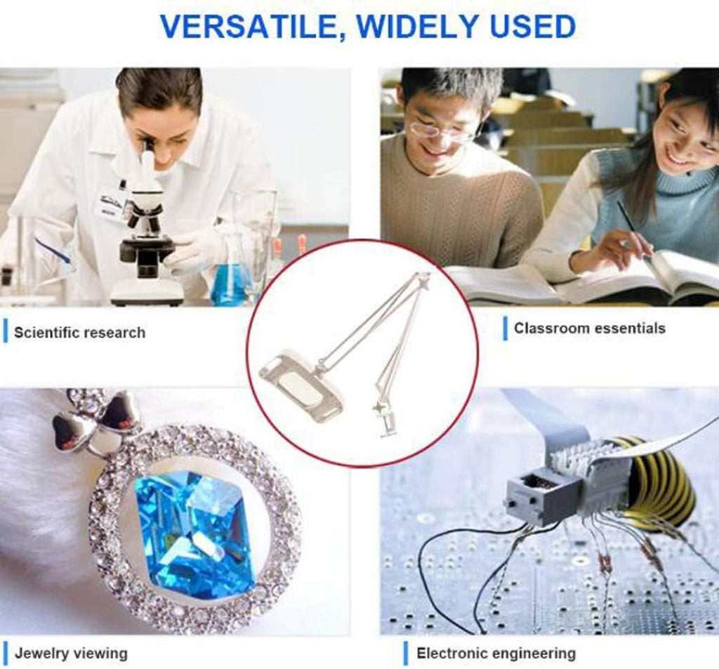 Magnifier, Led Magnifying Lamp with Clamp, with Adjustable Swivel Arm Light, 10X Magnifier Vertical Desk Magnifying Lamp Light Beauty Adjustable Beauty Stand Salon Tattoo Nail Skin