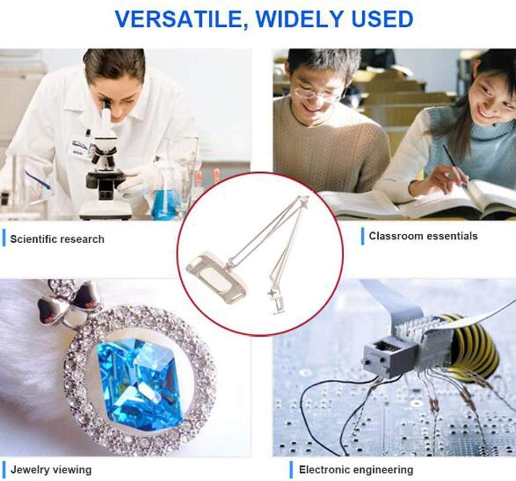 Magnifier, Led Magnifying Lamp with Clamp, with Adjustable Swivel Arm Light, 10X Magnifier Vertical Desk Magnifying Lamp Light Beauty Adjustable Beauty Stand Salon Tattoo Nail Skin