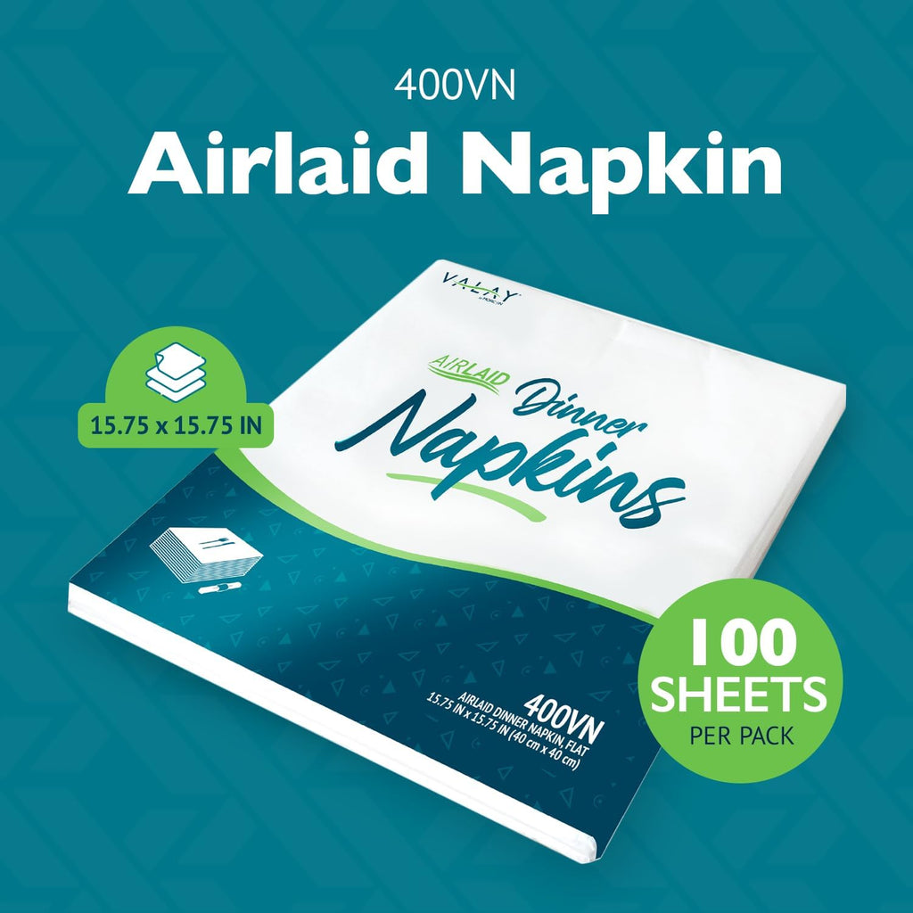 Morcon Valay 400VN Paper Napkins with Linen-Feel for Events & Restaurants, Upscale Dining Parties or Weddings, Durable and Absorbent White Paper Dinner Napkins Disposable, 1000 Count
