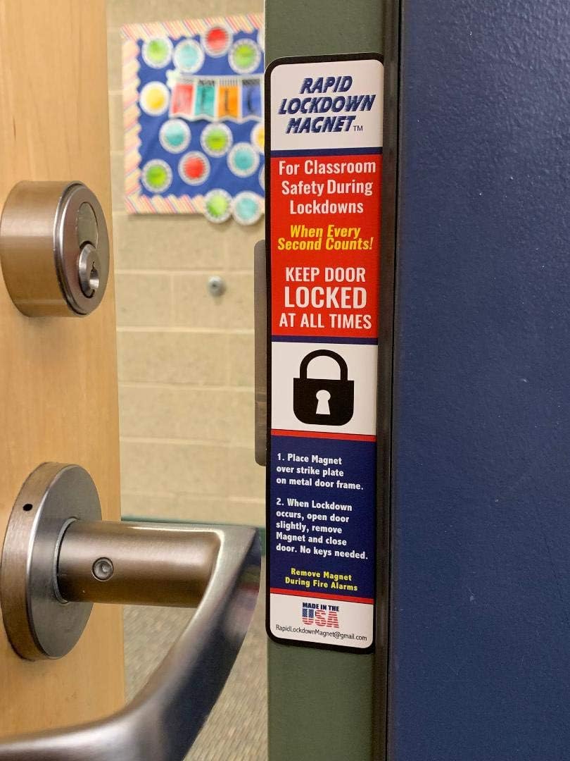 50 Pack. America's #1 LockdownMagnet Used in Over 2,500 Schools. Rapid LockdownMagnet for Faster & Safer School Lockdowns. Strongest Magnet is 9' Tall and 40 mil Thick. Non-tearable. Long Lasting.