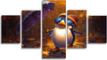 Animal Diamond Art 5 Piece Diamond Painting Penguin 5D DIY Full Square Drill Dimond Art Paintings Rhinestones Crafts for Adults Gem Painting for Home Decor Large Artwork for Wall 40 x 80 Inch,Model384