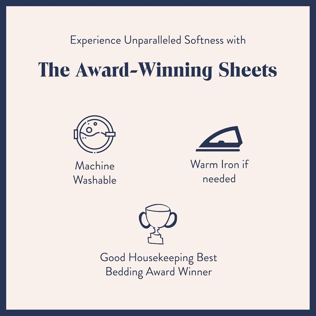 Brooklinen Luxury Percale Sheet Set - 4 Piece 100% Cotton Bed Sheets - 1 Fitted & 1 Flat Sheet, 2 Pillowcases - Cotton Percale Sheets for Hot Sleepers (Full Size, Slate Grey)