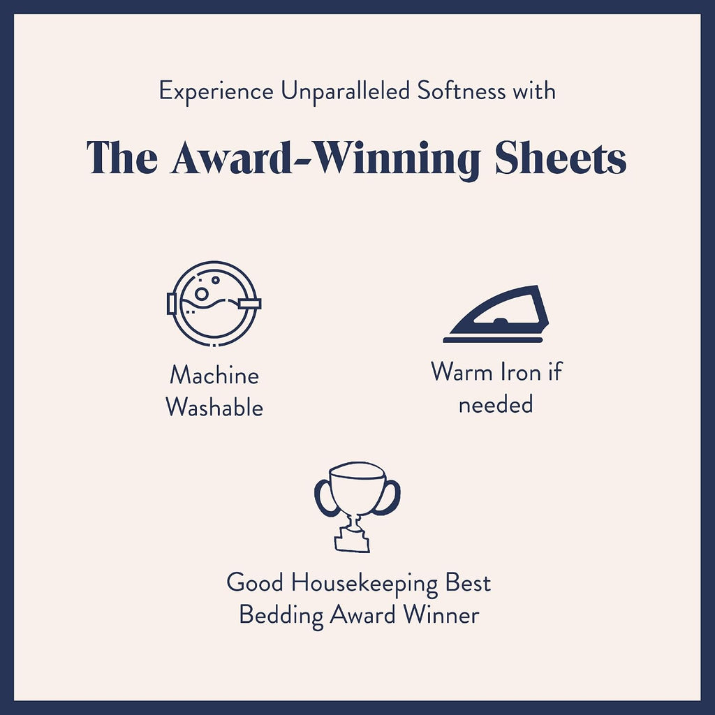 Brooklinen Luxury Percale Sheet Set - 4 Piece 100% Cotton Bed Sheets - 1 Fitted & 1 Flat Sheet, 2 Pillowcases - Cotton Percale Sheets for Hot Sleepers (King Size, Cream)