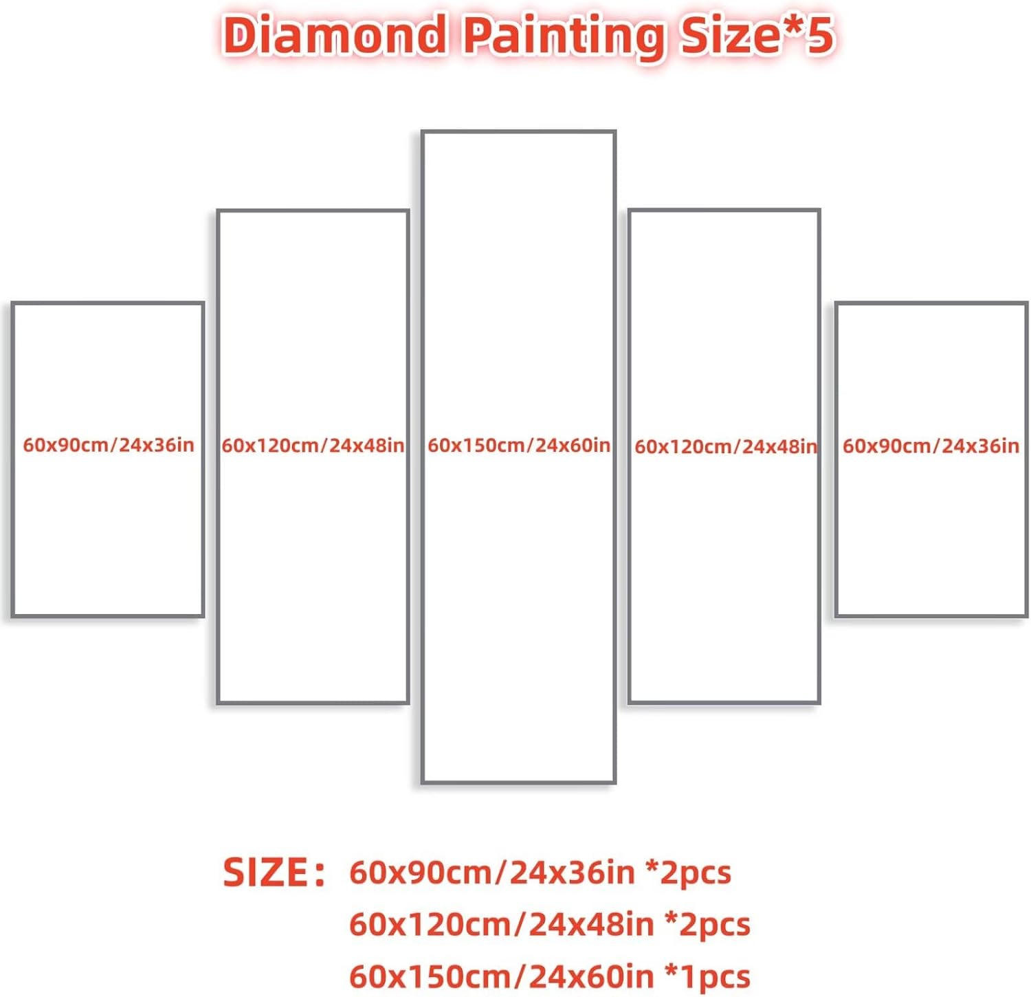 Africa Diamond Art 5 Piece Diamond Painting Woman 5D DIY Full Round Drill Dimond Art Paintings Rhinestones Crafts for Adults Gem Painting for Home Decor, Large Artwork for Wall 60 x 120 Inch, Model399