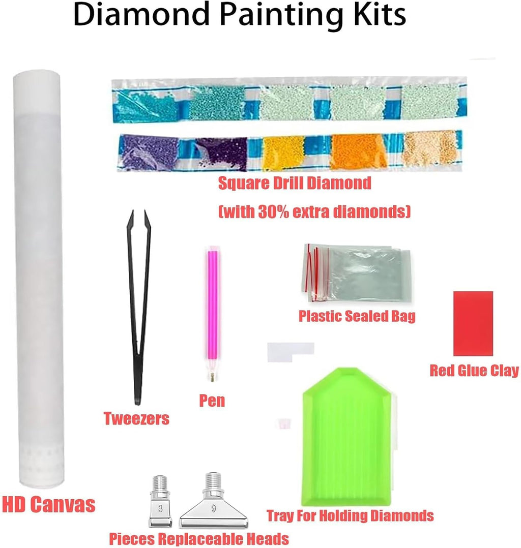 Japan Diamond Art Kits for Adults Beginners, Landscape Diamond Painting Large 40x54inch, 5D Gem Art Crafts for Adults Mosaic Kits, Full Drill Square Dimond Dots Crystal Paintings, Home Decor -zjn26T8
