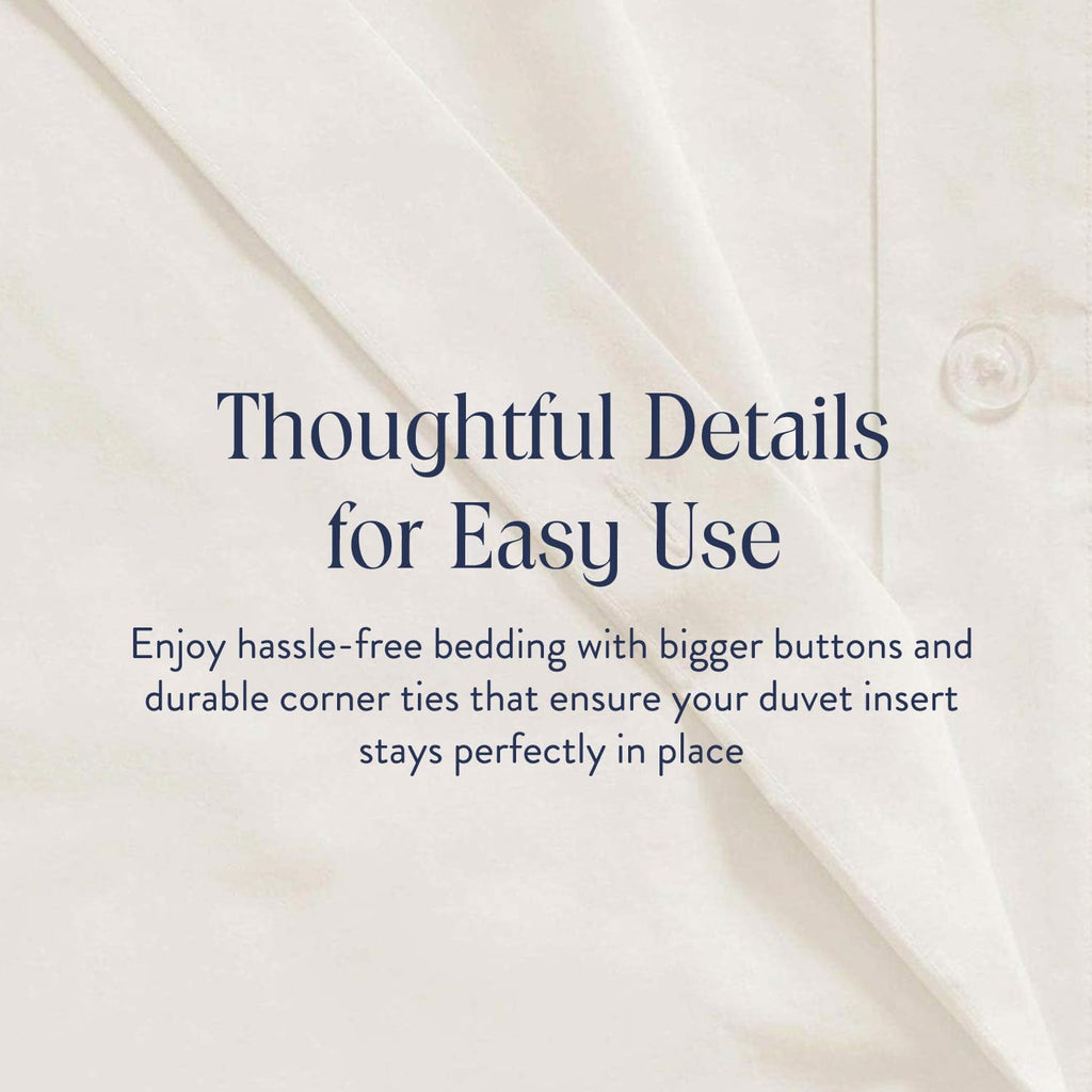 Brooklinen Luxury Sateen Duvet Cover - 100% Cotton, King/California King Size in Cream with Extra-Long Corner Ties and Button Closure - Best King/Cali King Duvet Covers