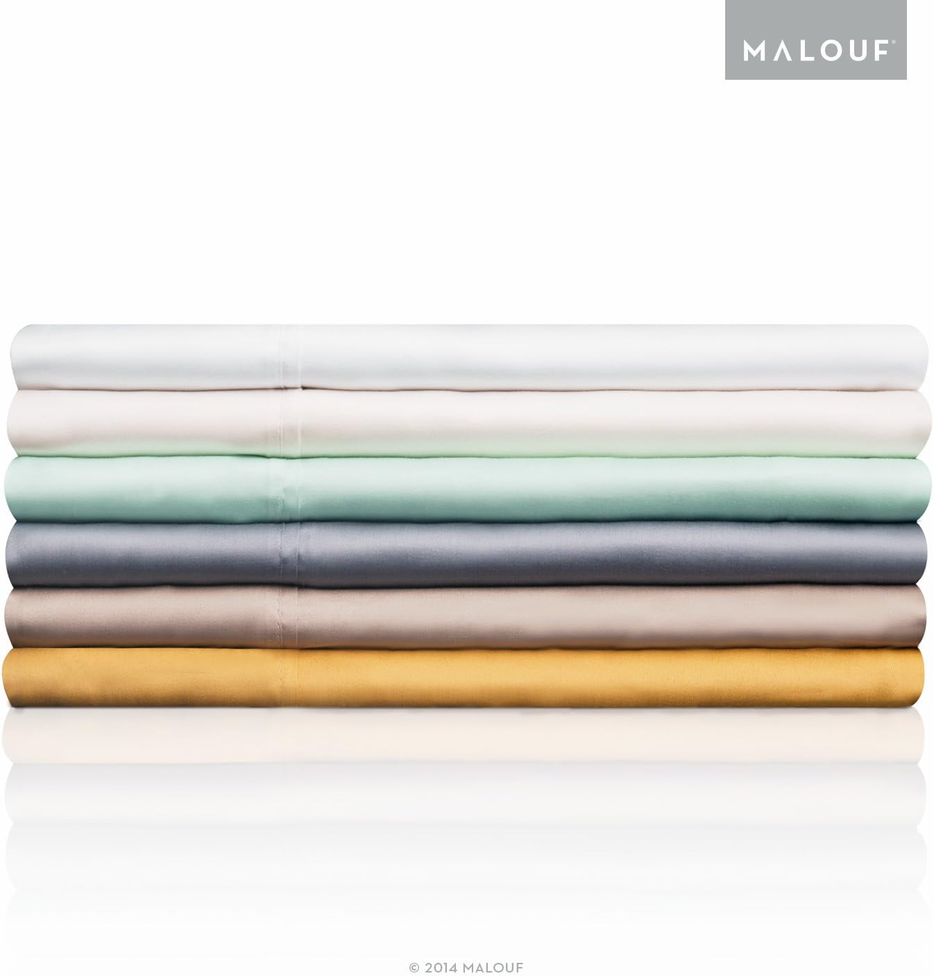Malouf Soft and Eco Friendly Tencel Pillowcase-and-Sheet-Sets, Split Queen Size, White
