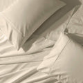Solid 300-Thread-Count, 100-Percent Cotton Percale, Breathable Crispy Split-California-King Sheets Set for Adjustable Beds, Linen
