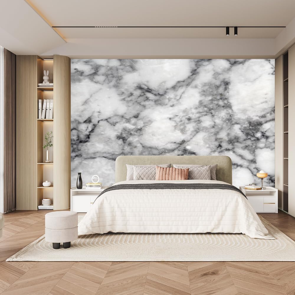 ELGADO Marble Photos Wall Mural, Classic Pattern Murals High Resolution Pictures Poster,Large Wallpaper Mural Wall Decor for Bedroom Living Room Tv Background Room Decor,116' W x91 H