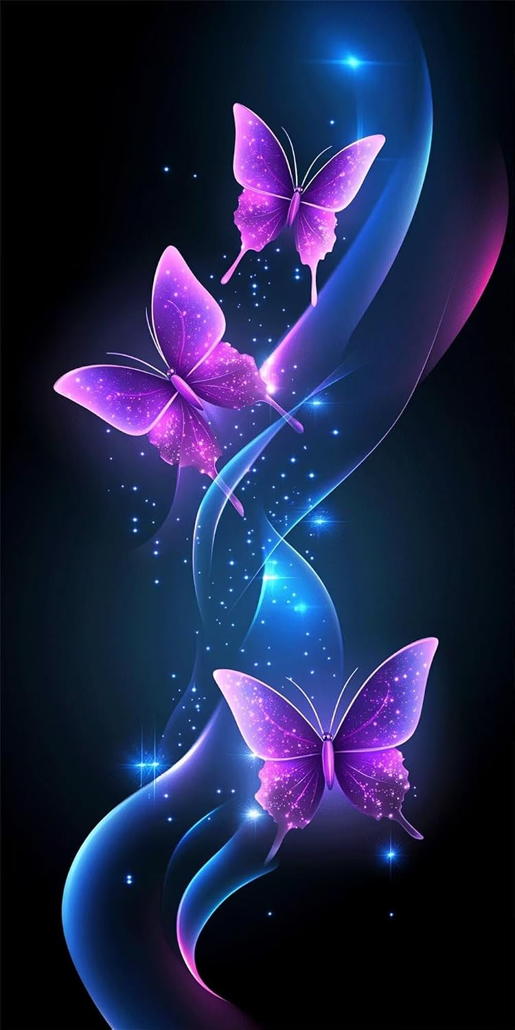 Diamond Art Kits for Adults Dream Diamond Painting Kits, 5D DIY Round Butterfly Full Drill Dimond Art Paintings Crystal Crafts for Adults for Gift Home Wall Decor, Large Size 36 x 72 Inch, Model963