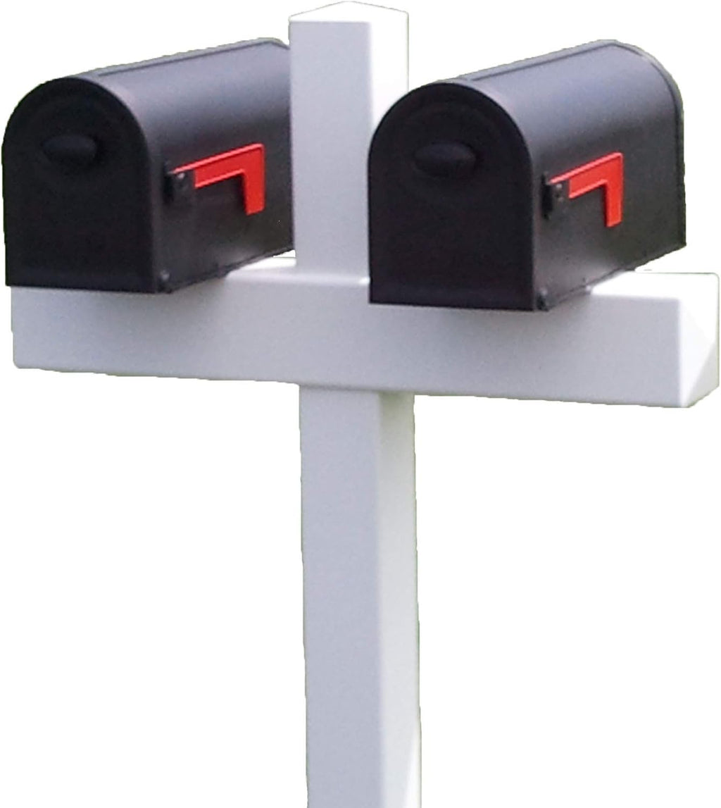 Double 54-in x 31-in Heavy Duty White Vinyl Mailbox Post Sleeve (mailboxes not Included)