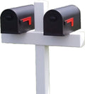 Double 54-in x 31-in Heavy Duty White Vinyl Mailbox Post Sleeve (mailboxes not Included)