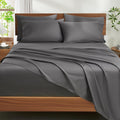 Ivelow 100% Egyptian Cotton Sheets California King Size - 1200 Thread Count 6PC 18' Deep Pocket Cal King Size Bed Sheet Set，Durable Hotel Quality Luxury Soft Breathable Grey Cooling Sheet Sets Bedding