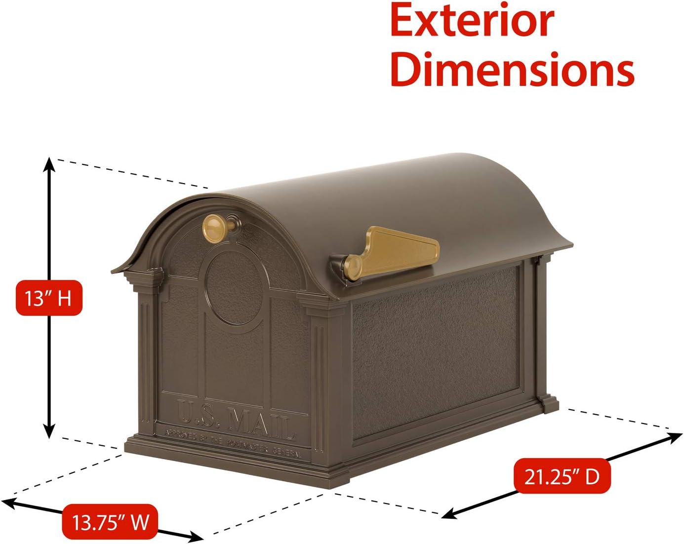 Balmoral Side Plaques Mailbox Post Package - Quick-Ship-Bronze
