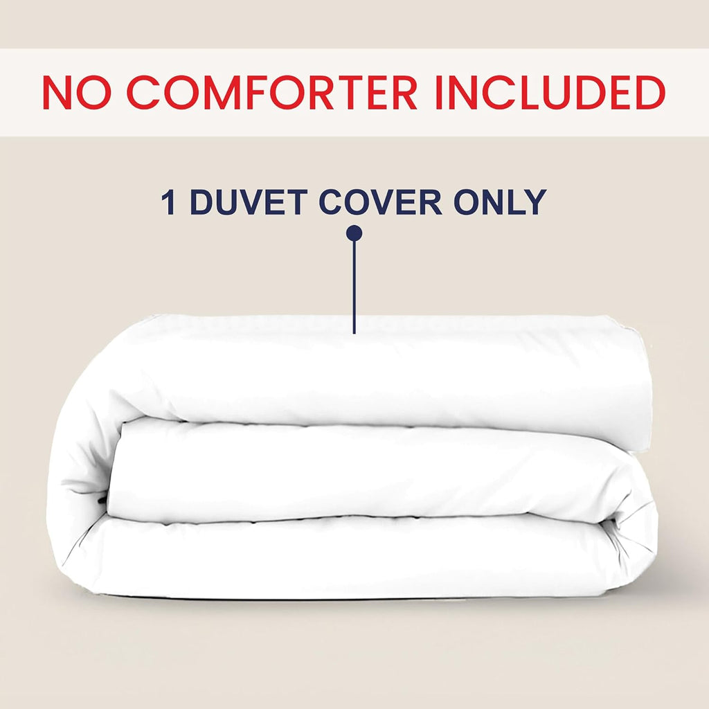 Kotton Culture Oversized King Size 1200 Thread Count Duvet Cover Only - 100% Egyptian Cotton, Ultra-Soft Sateen - All Season Comforter Cover with Zipper Corner Ties -
