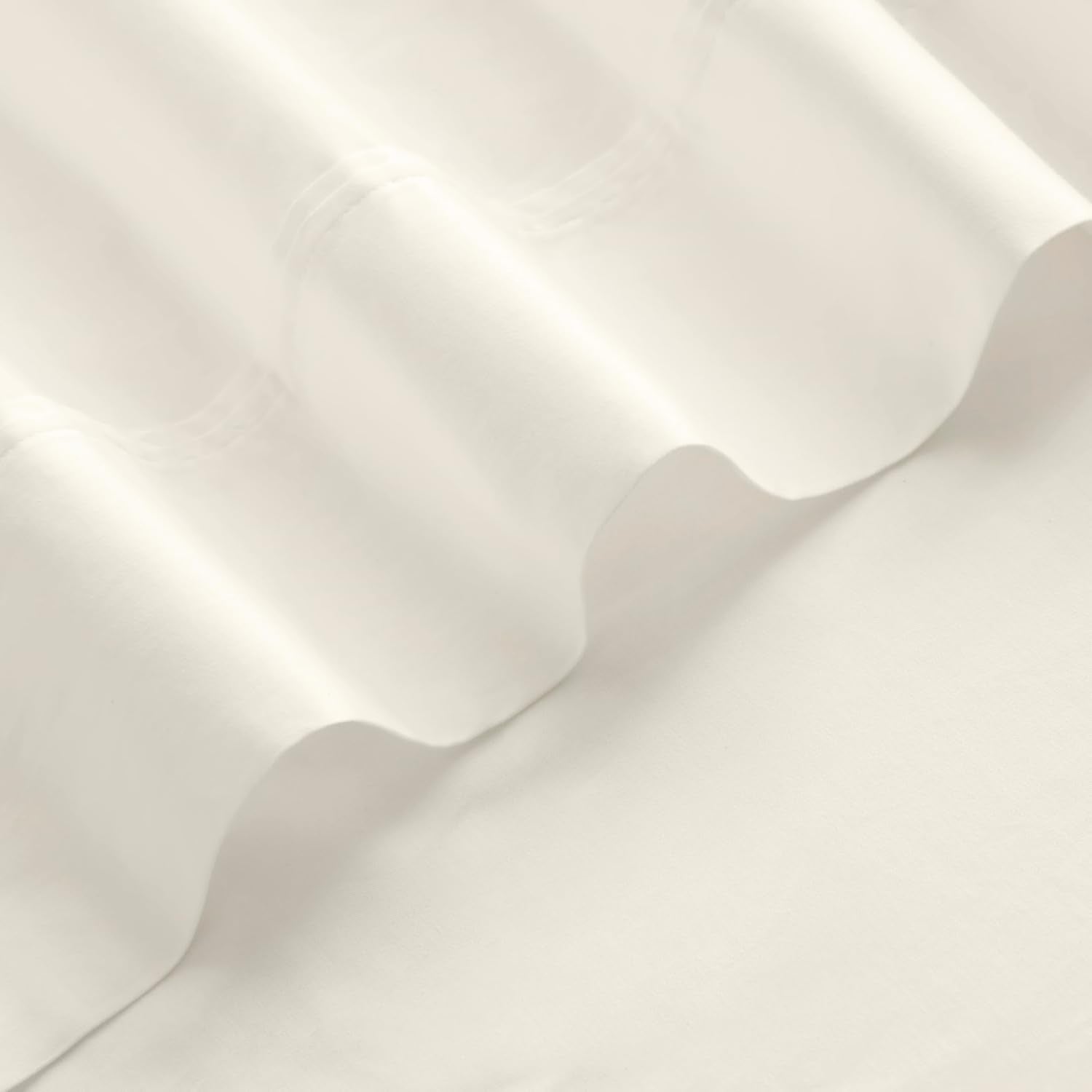Harbor House Luxury 100% Egyptian Cotton Sheet Set, 400 Thread Count Sateen Weave, Soft & Breathable Bed Sheets with Deep Pocket, 4-Piece Queen Bedding Set, Ivory