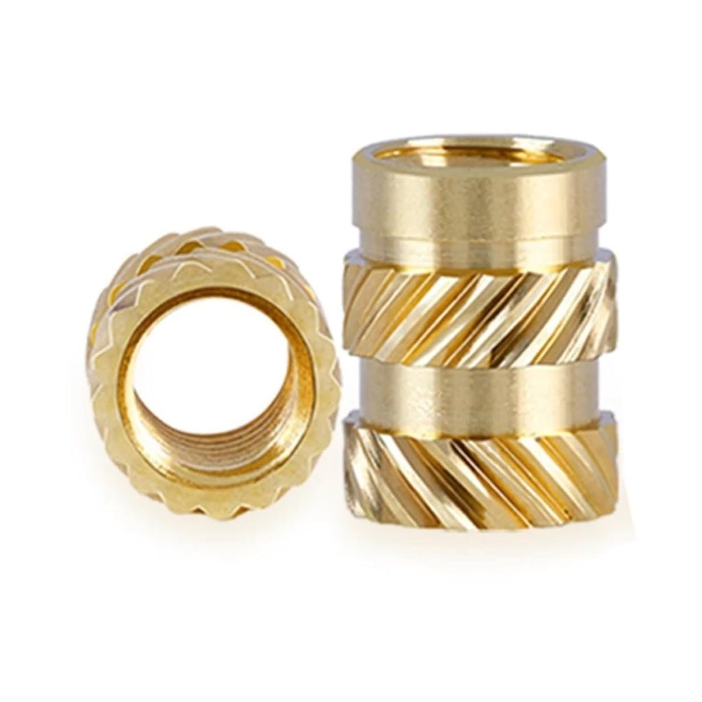 1000pcs/lot M2 M2.5 M3 M4 Insert Brass Nut Knurled Thread Heat Embedment Copper Nuts Embed Pressed(Length 8mm,M4 X OD 5 X L)