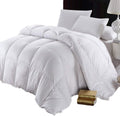 Royal Hotel Luxury Goose Down Comforter Full/Queen 90x90 – 750+ Fill Power White Down, 500 Thread Count Cotton Cover, All Season Medium Warmth, Hypoallergenic Fluffy Hotel Style Duvet Insert