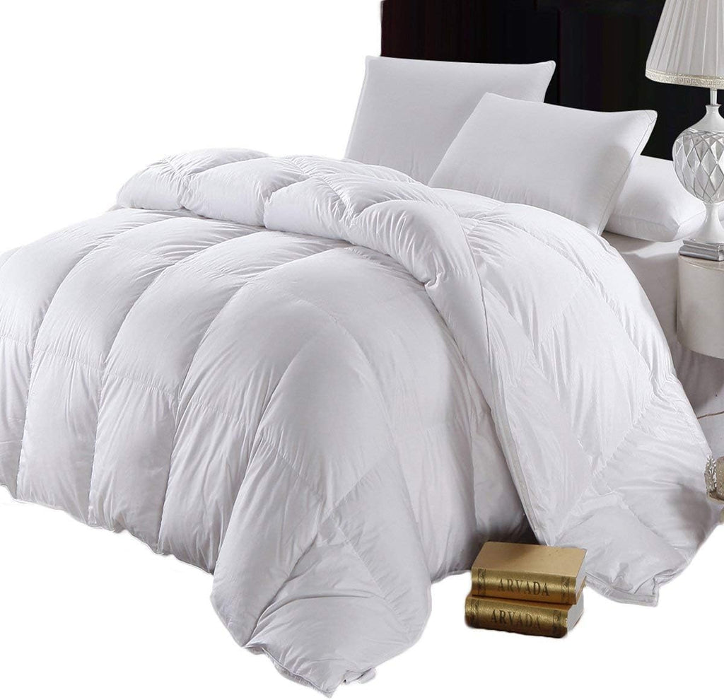 Royal Hotel Luxury Goose Down Comforter Twin Twin XL 68x90 – 650+ Fill Power White Down, 500 Thread Count Cotton Cover, All Season Medium Warmth, Hypoallergenic Fluffy Hotel Style Duvet Insert