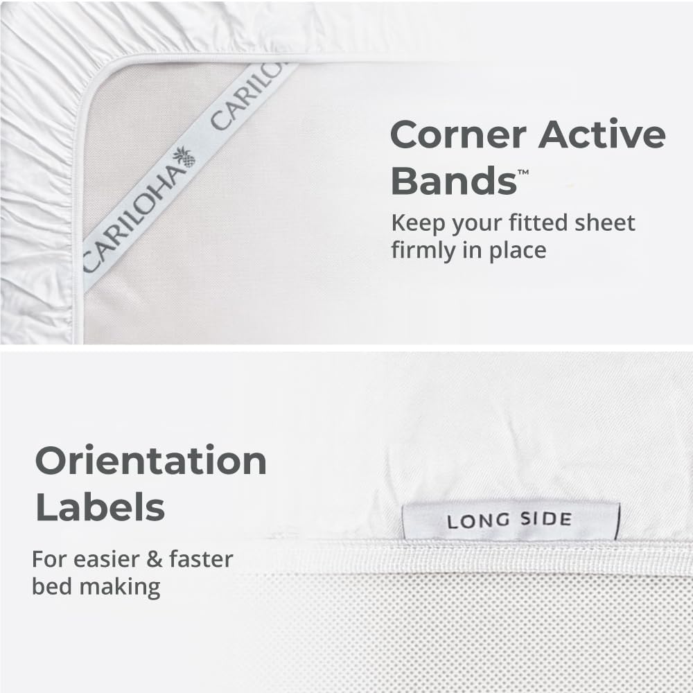 Cariloha Retreat 100% Bamboo Lyocell Sheets - 4-Piece California King Sheet Set - 18 in Extra Deep Pockets - Sateen Weave, Ultra Soft, Cooling, Luxury Sheets - Oeko-TEX Standard 100 - White