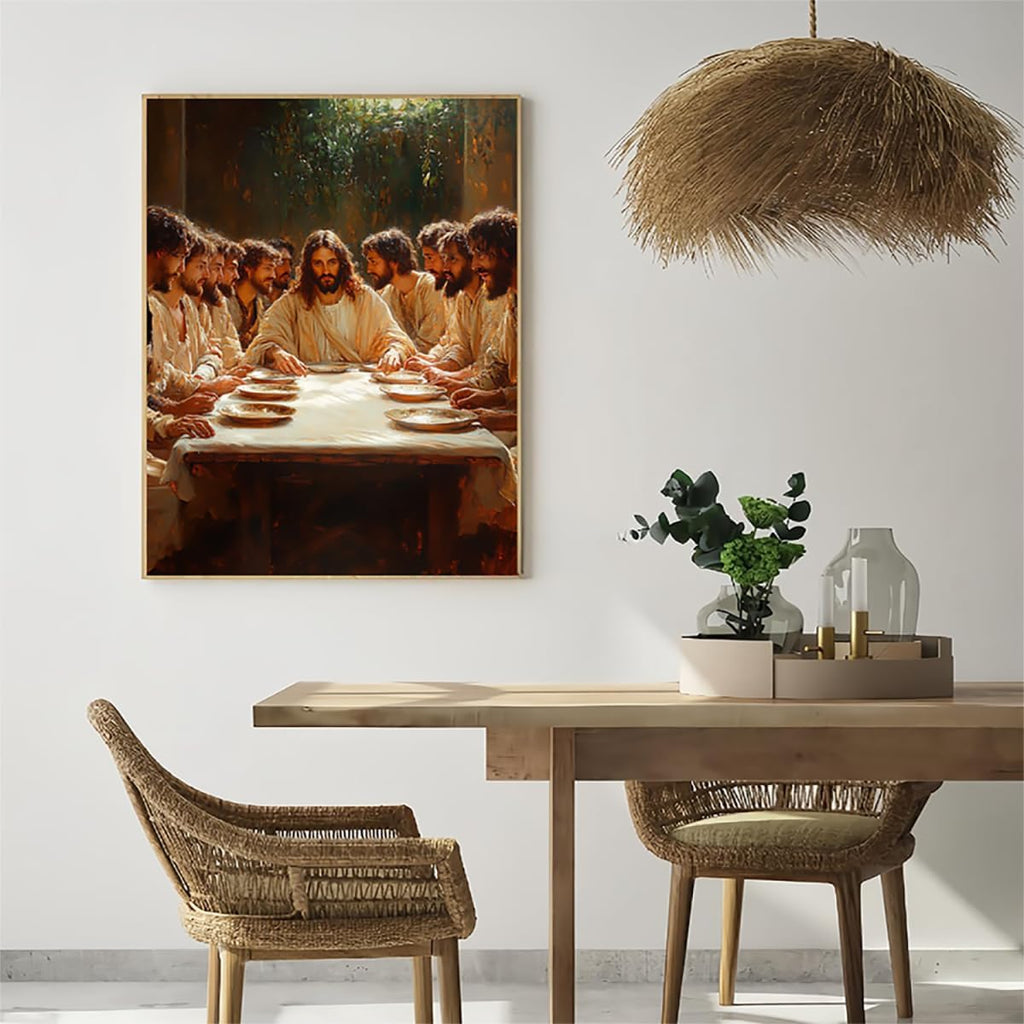 The Last Supper Dimond Painting Kit, Reunion Diamond Art Kits for Adults DIY 5D Full Square Dirll Crystal Gem Art Paintings Embroidery Crafts Picture, Home Wall Decor, Gifts for Women 40x54in g4-7G