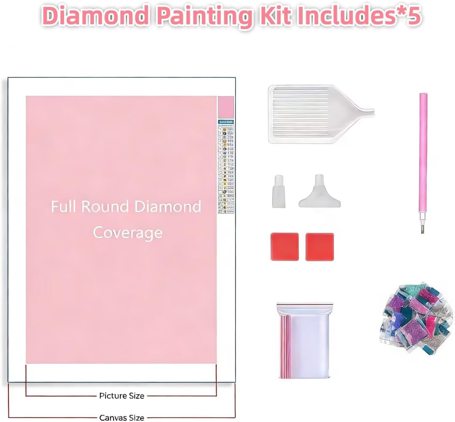 Lizard Diamond Art 5 Piece Diamond Painting Animal 5D DIY Full Round Drill Dimond Art Paintings Rhinestones Crafts for Adults Gem Painting for Home Decor, Large Artwork for Wall 36 x 70 Inch, Model279