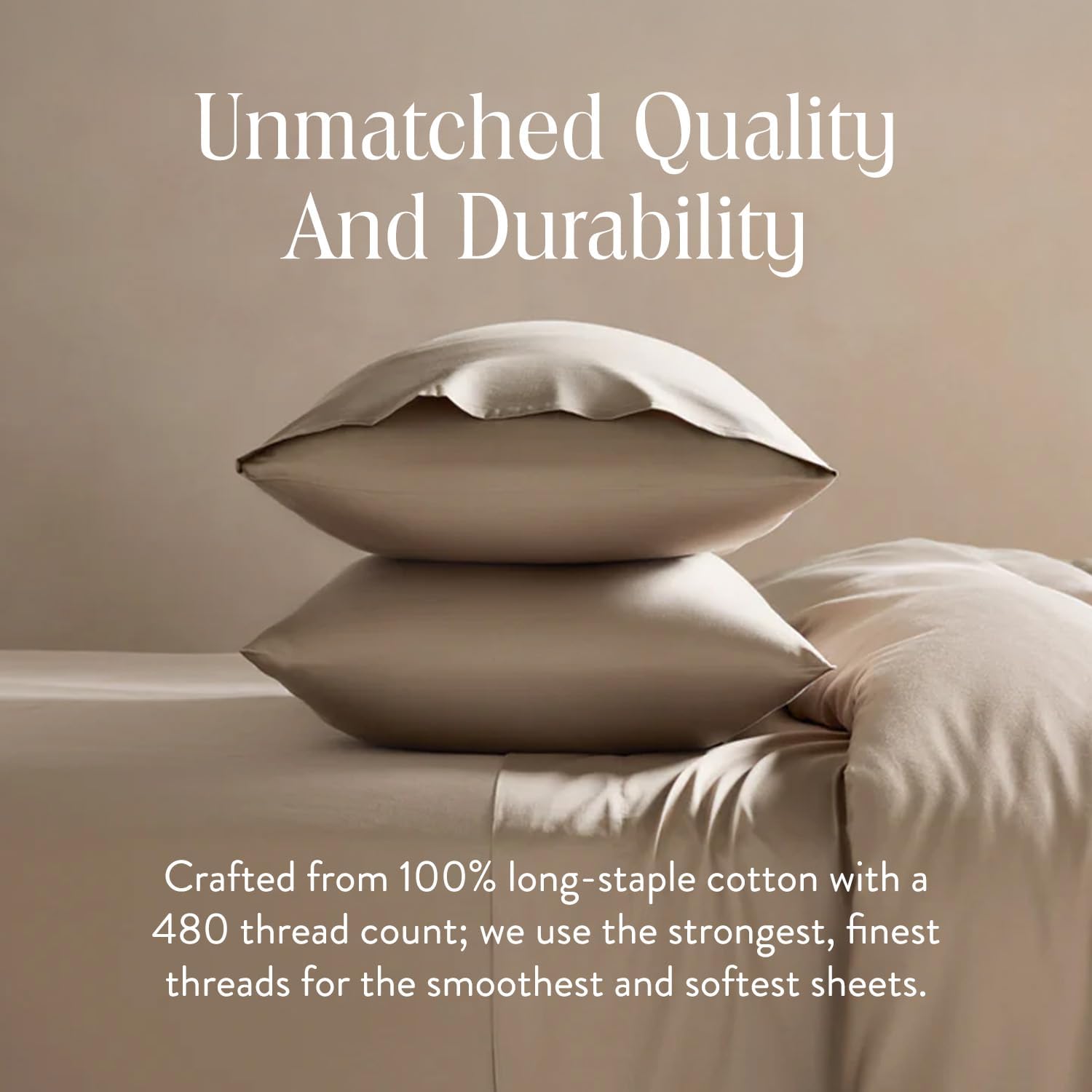 Brooklinen Luxury Sateen Duvet Cover Set - 100% Cotton, Full/Queen Size in Pebble - Includes 1 Duvet Cover and 2 Standard Pillowcases - Best Full/Queen Duvet Covers