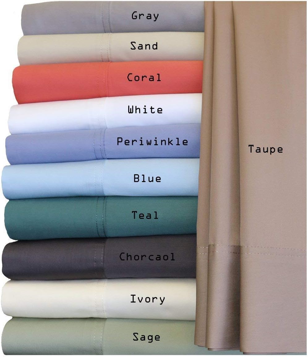 sheetsnthings Silky-Soft Viscose from Bamboo-Cotton Hybrid, Split-King 5PC Sheets Set for Adjustable Beds, Periwinkle