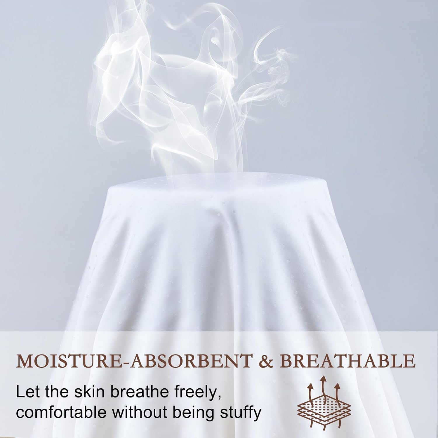YOUR MOON Pure Mulberry Silk Comforter Twin Size for All Season,100% Natural Long Strand Silk Fill Duvet, Luxury Bedding, Noiseless Smooth Jacquard Rayon Derived from Bamboo Shell(White)