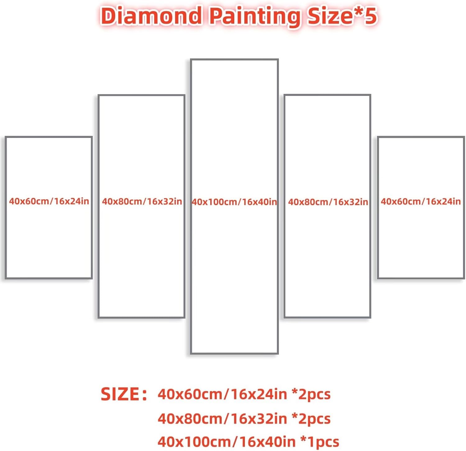 Giraffe Diamond Art 5 Piece Diamond Painting Graffiti 5D DIY Full Square Drill Dimond Art Paintings Crystal Crafts for Adults Gem Painting for Home Decor, Large Artwork for Wall 40 x 80 Inch, Model114