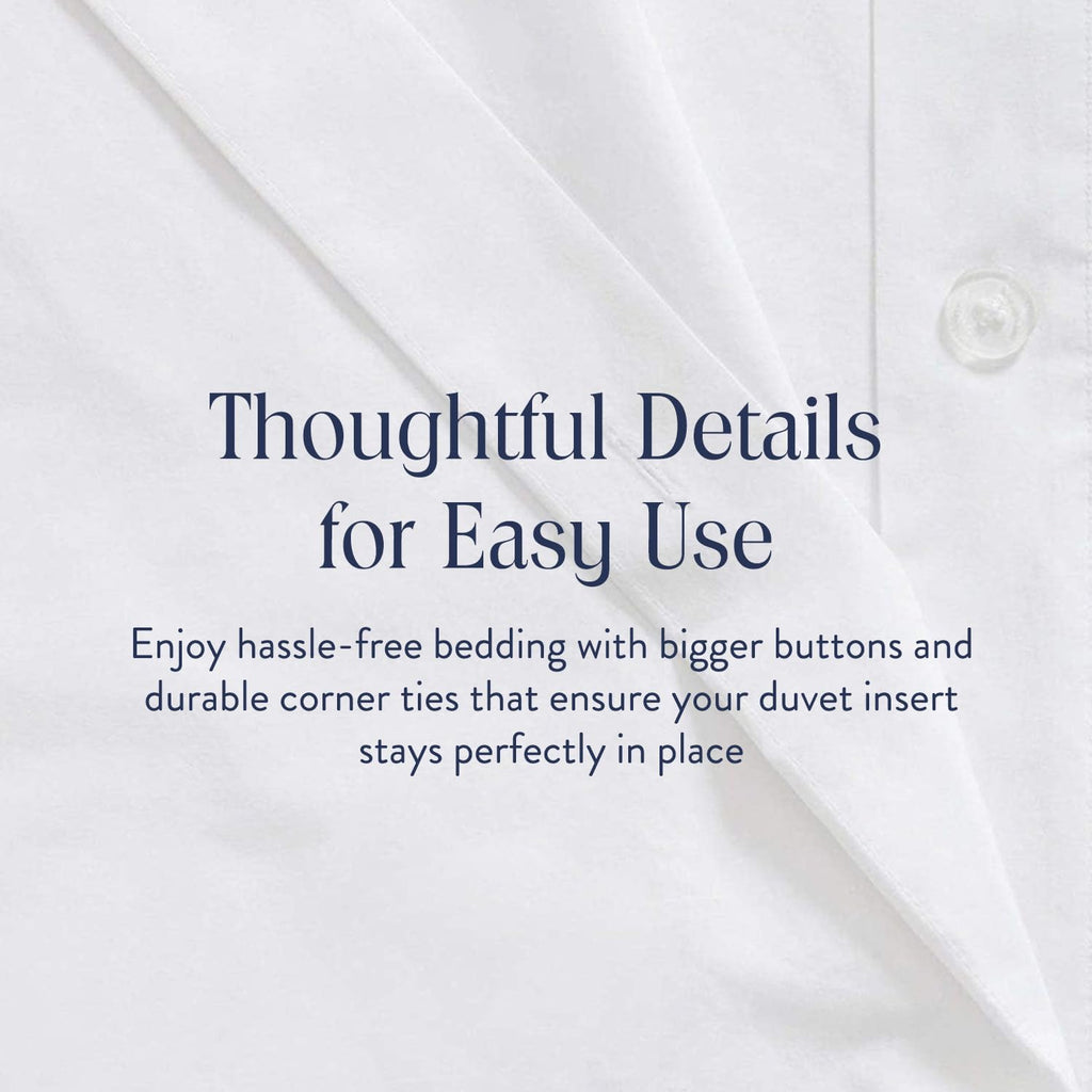 Brooklinen Luxury Sateen Duvet Cover - 100% Cotton, Full/Queen Size in White with Extra-Long Corner Ties and Button Closure | Best Luxury Sheets