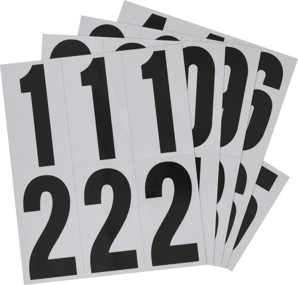 Mail Boss 7205 Package Master Curbside Locking Security Mailbox | Granite 21.5 x 12 x 16.5 inches & Hillman 843445 Reflective Adhesive Mailbox Number Pack, 3'', Black and White