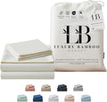 |Twin Size Sheet Set | Organically Grown | Ultra Soft & Cooling |100% Viscose | 17' Deep Pocket [Ivory]