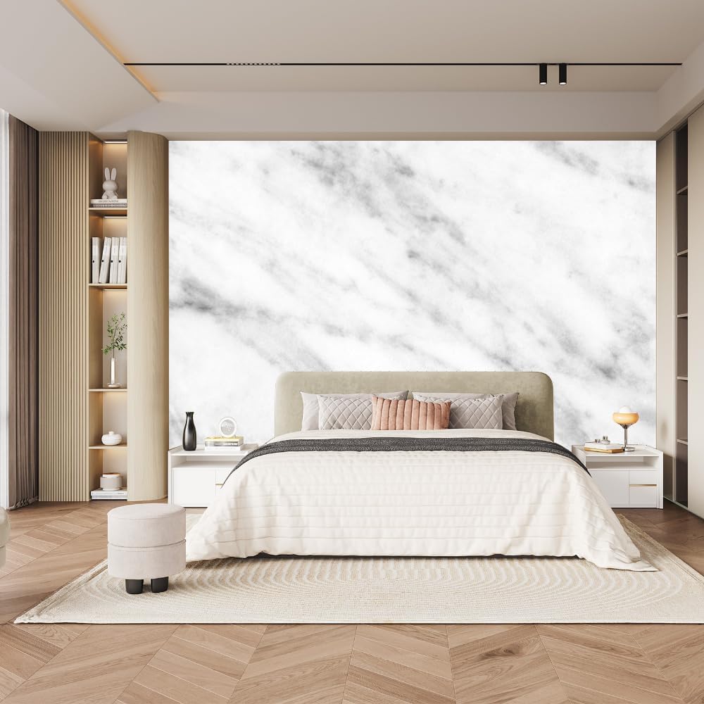 ELGADO Marble Photos Wall Mural, Retro Fashion Murals High Resolution Pictures Poster,Large Wallpaper Mural Wall Decor for Bedroom Living Room Tv Background Room Decor,116' W x91 H