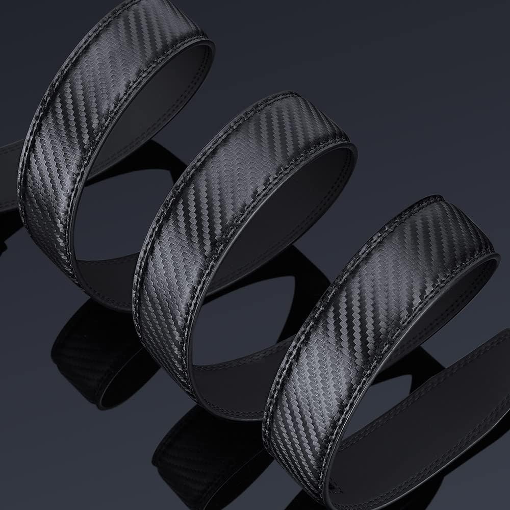 Automatic Ratchet Belt for Men - Genuine Leather Dress & Casual Use, Adjustable Buckle