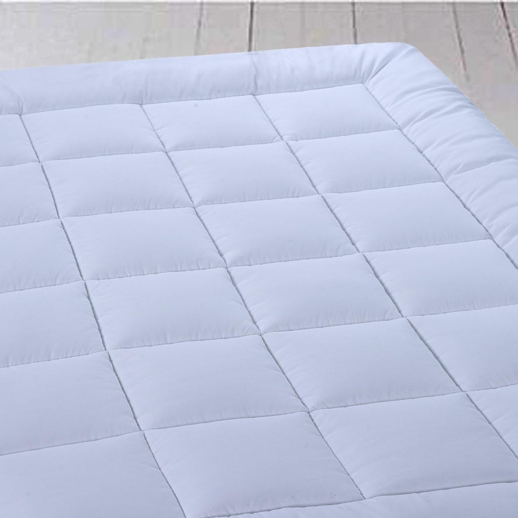 Royal Hotel Bedding Plush Mattress Topper, Split King, Consist of 2 Twin XL Toppers for Adjustable King Bed, 2 Inches Hypoallergenic Overfilled Down Alternative Anchor Bands Mattress Topper