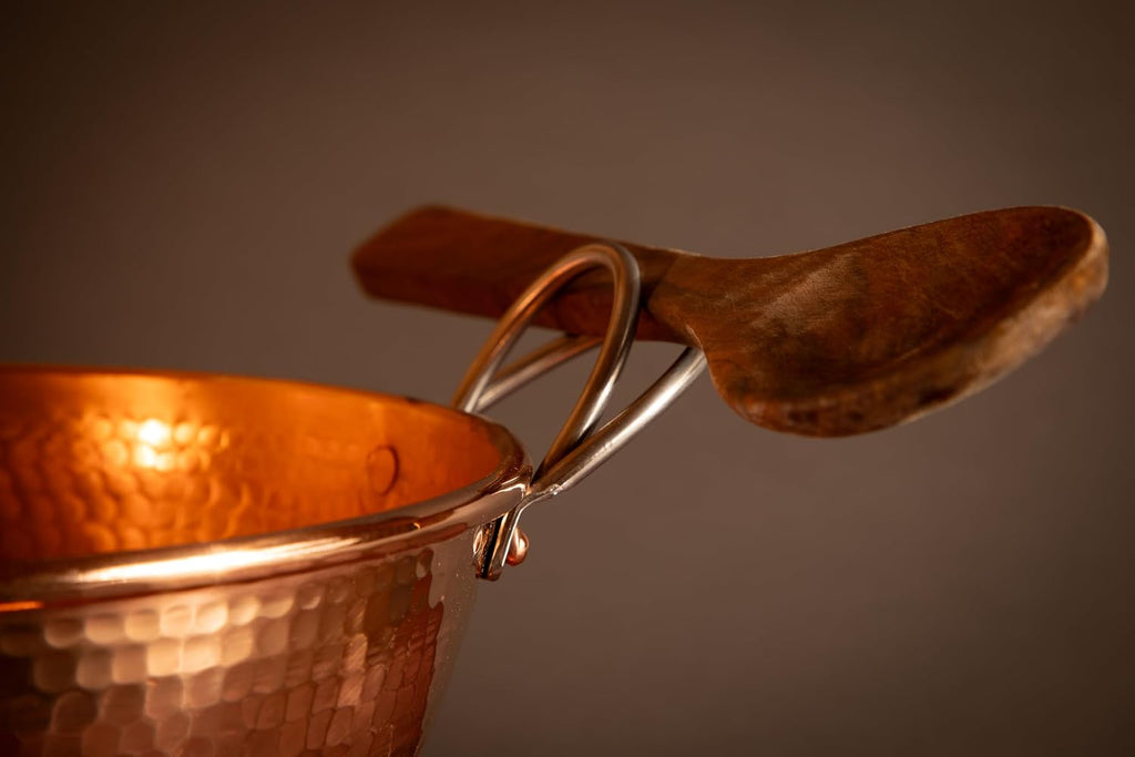 Sertodo Solid Copper Mixing Bowl | 1.5 qt, 8-inch Diameter | 100% Pure Hammered Copper Bowl for Kitchen, Baking & Cooking | Large Mixing Bowls for Whisking, Beating & Serving