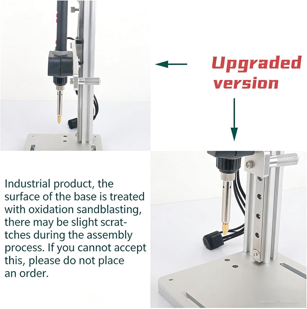 Vertical Heat Pressing Machine, Vertical Heat Set Insert Tool, Multi-Directional Adjustment, with Heat Set Tips M2-M8, for Plastic and 3D Printing Components