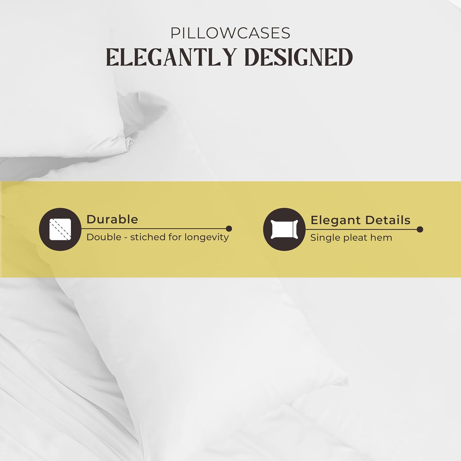 Mayfair Linen 100% Pure Egyptian Cotton Sheet King Size - Luxury 1000 Series Grandiose Collection King Size Sheets Set (6 PC, White), 16' Deep Pocket Sateen Weave Soft Cooling Hotel Bed Sheets Set