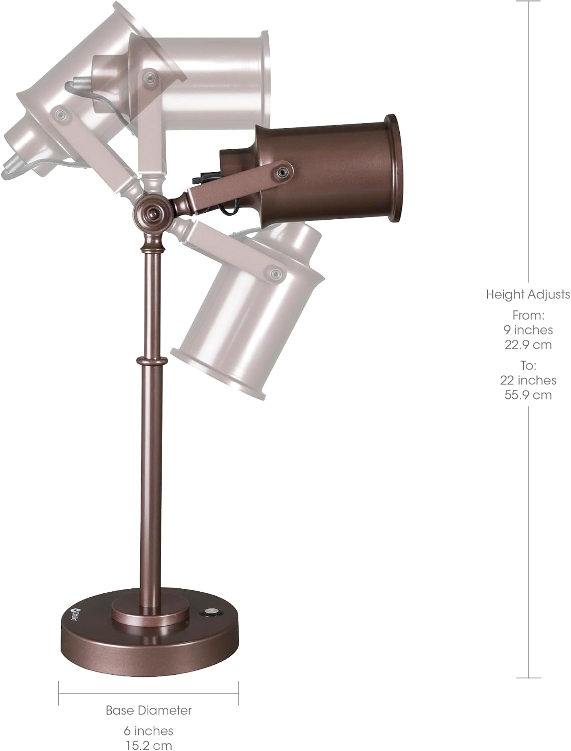 OttLite Restore LED Desk Lamp with 2.1A USB Port, Bronze
