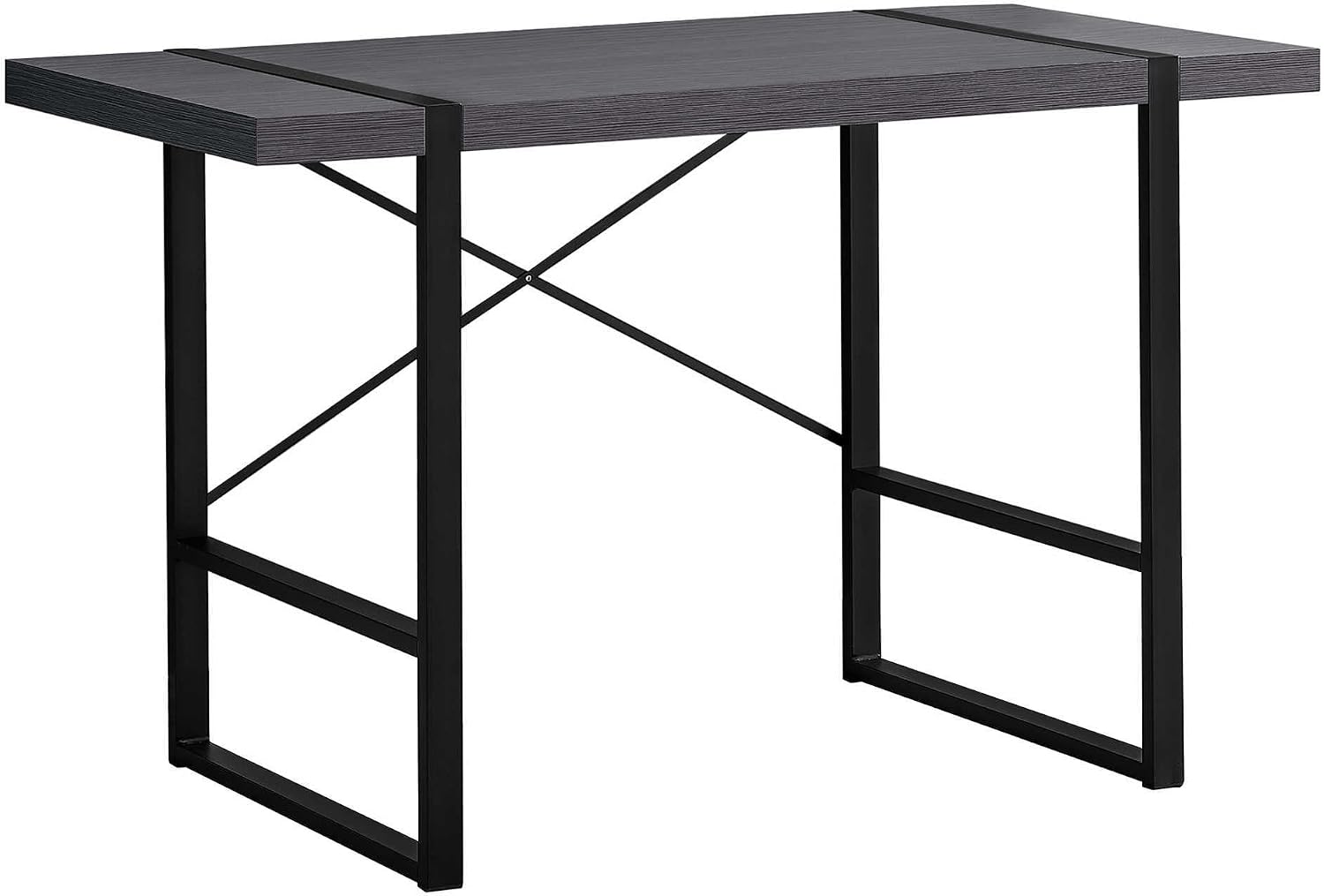 Monarch Specialties Laptop Table for Home & Office-Study Computer Desk-Contemporary Style-Metal Legs, 48' L, Gray