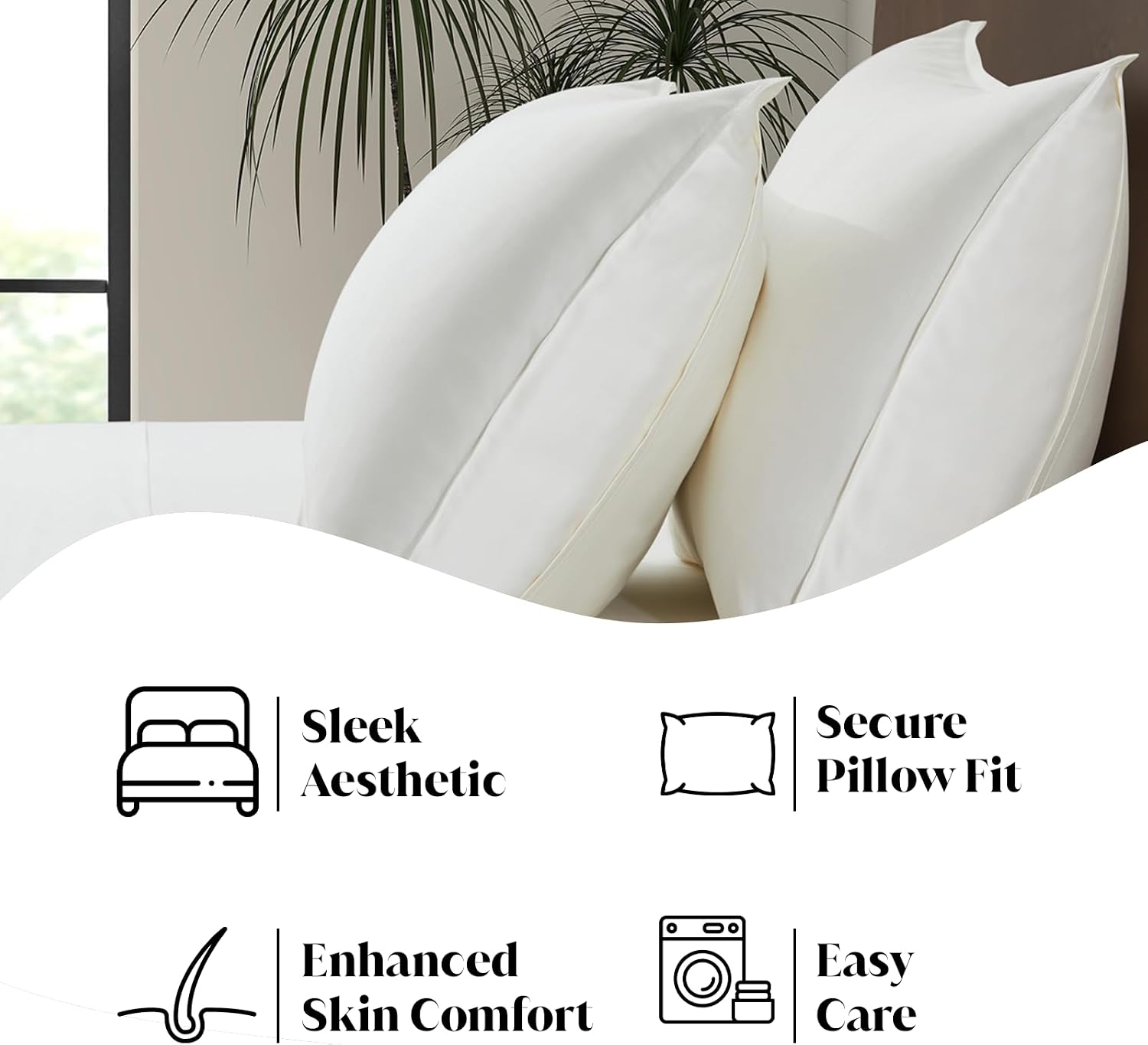 |Twin Size Sheet Set | Organically Grown | Ultra Soft & Cooling |100% Viscose | 17' Deep Pocket [Ivory]