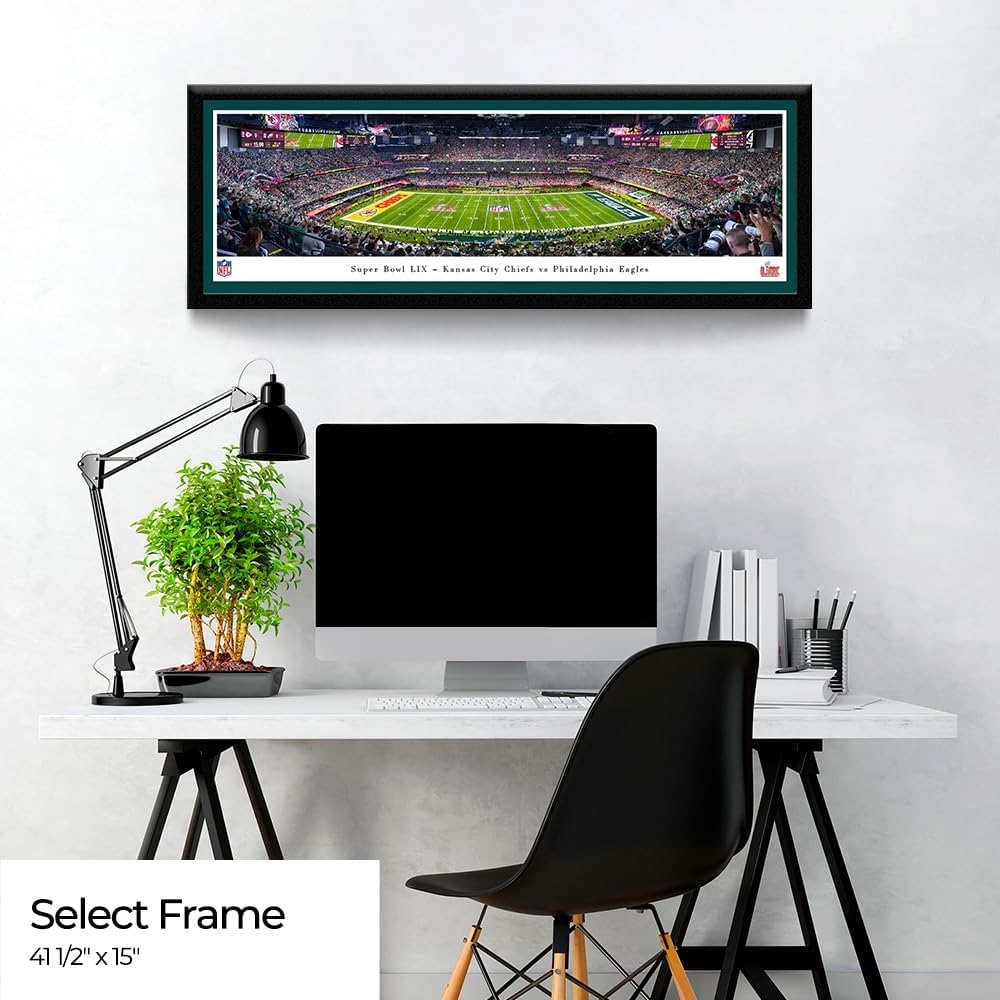 2025 Super Bowl Champions, Philadelphia Eagles - Single Mat, Select Framed Picture by Blakeway Panoramas (41.5'W x 15.5'H)