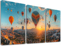 3 Pack Hot Air Balloon Diamond Art Kits for Adults, Landscape Diamond Painting Kits for Adults Beginners, Full Round Drill Dimond Art Paintings, Gem Arts Crafts for Home Wall Decor, 24x32 Inch, D-06